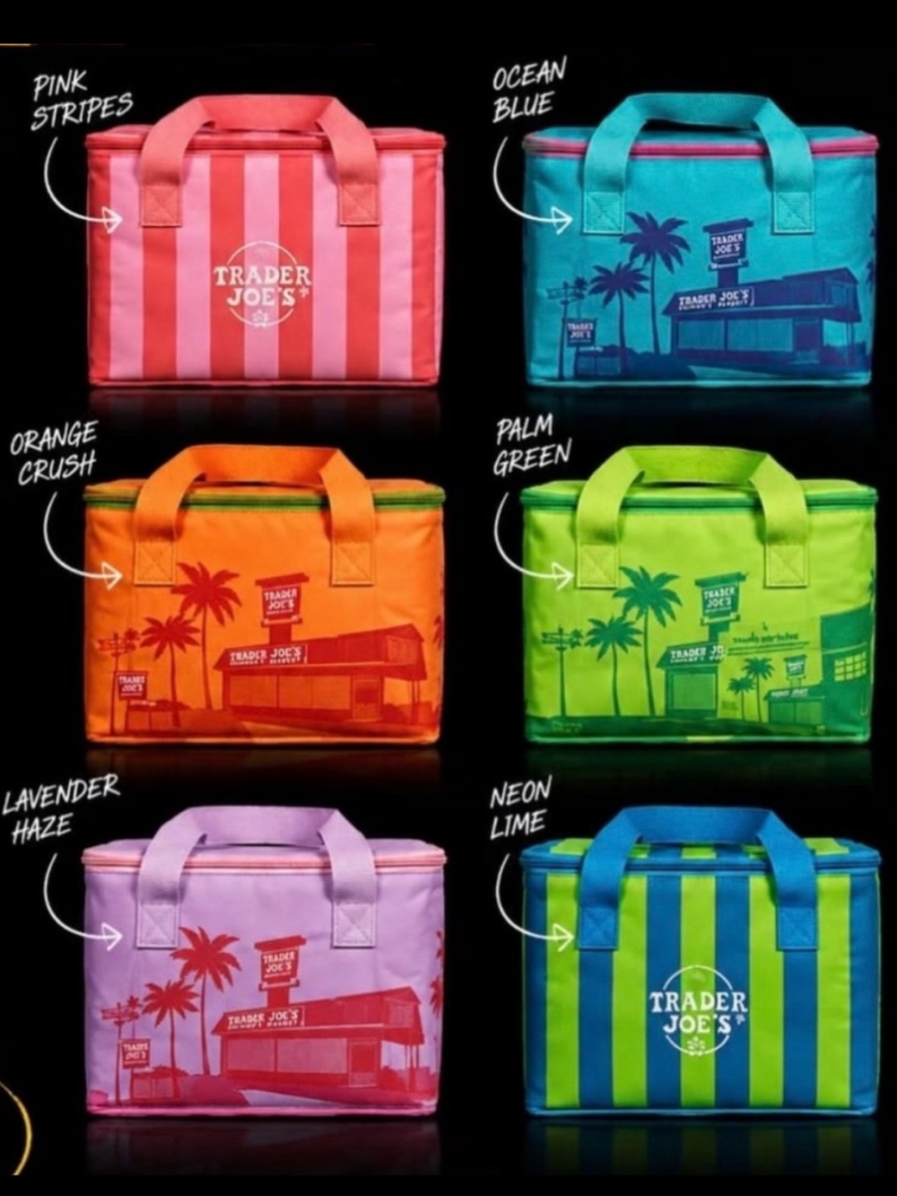 Palm Green - Trader Joe’s Mini Insulated Tote